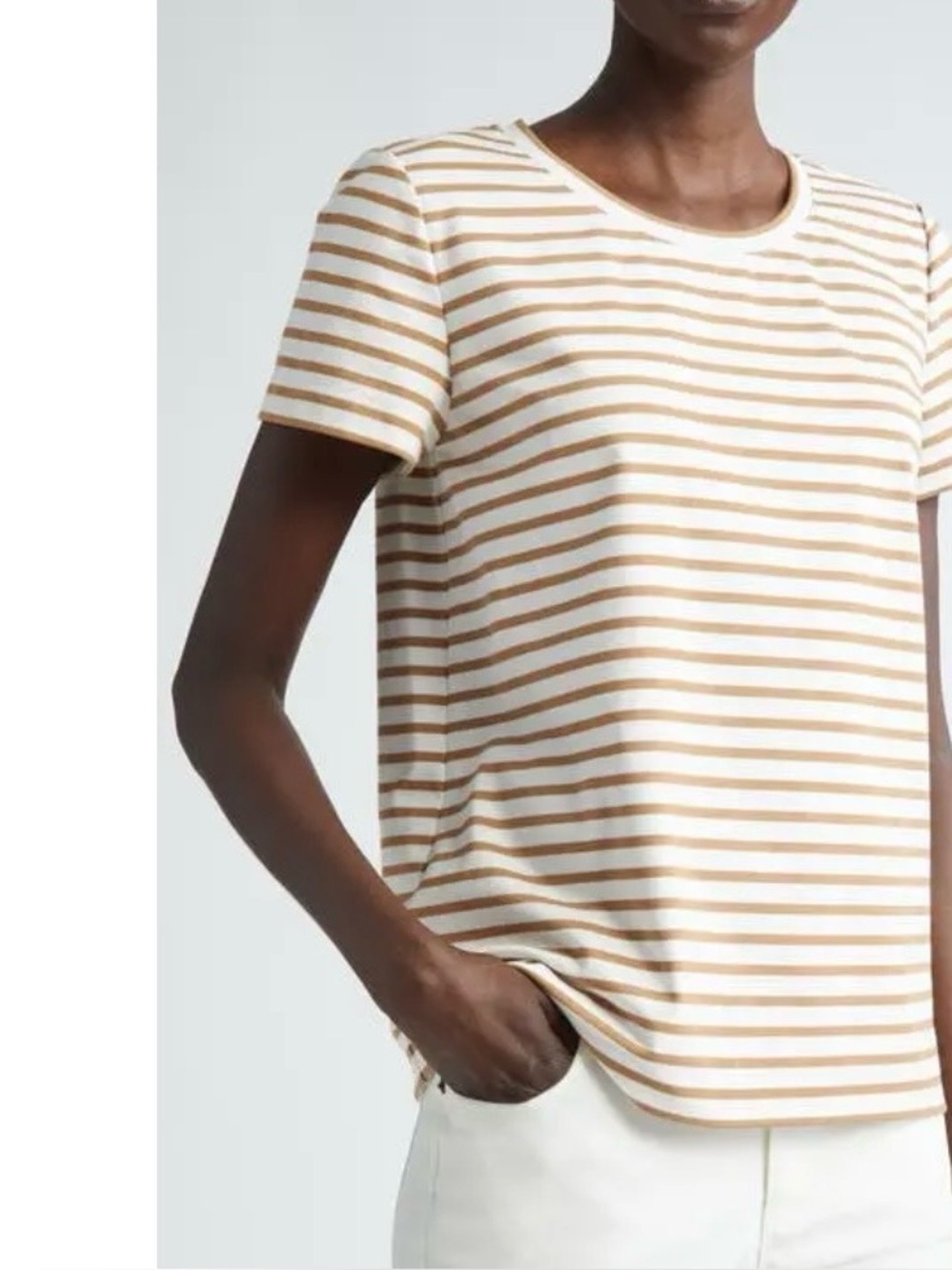 lafayette 148 the modern stripe cotton t-shirt